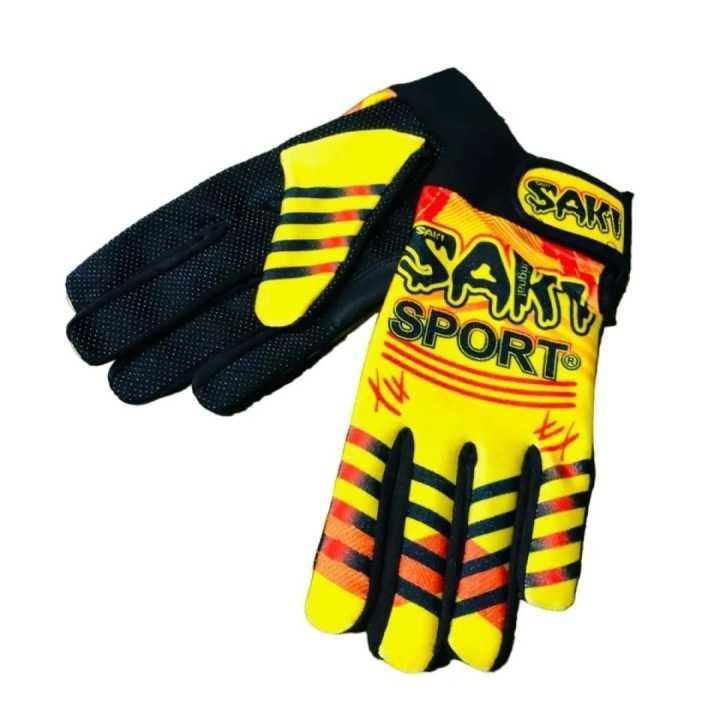 Lightweight Cricket Gloves Saki Sport Yellow Black 2 Pcs
