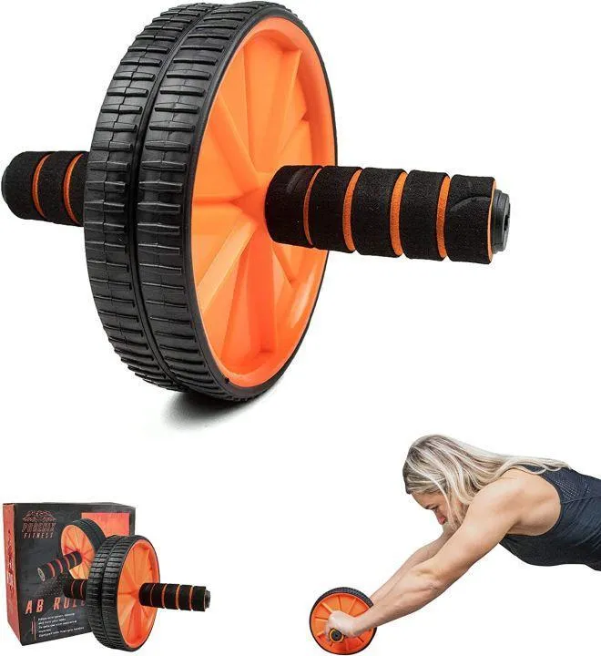Two Wheel Ab Roller Stainless Steel Core Workout