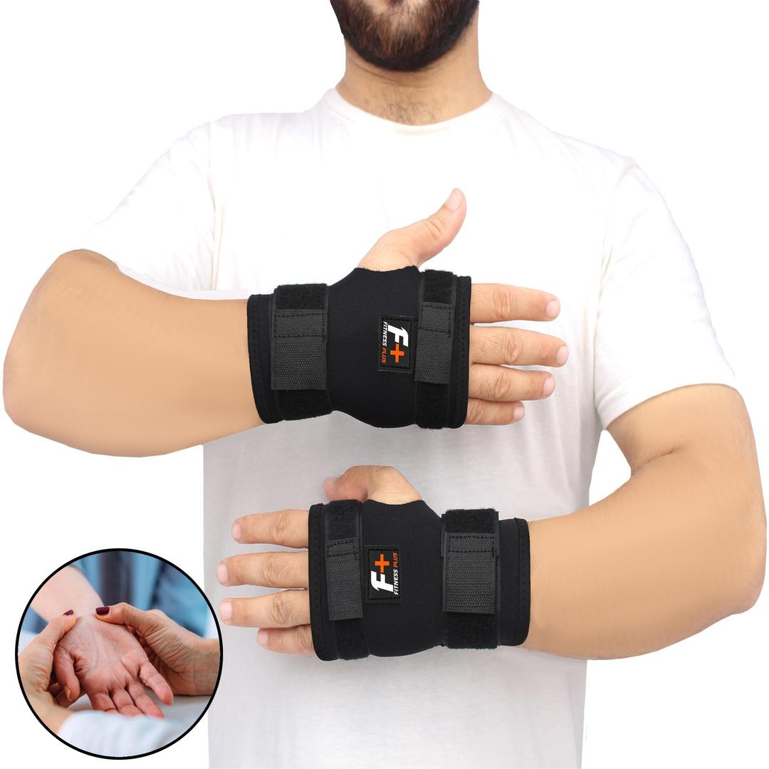 Black Adjustable Hand Grip Wristbands For Men