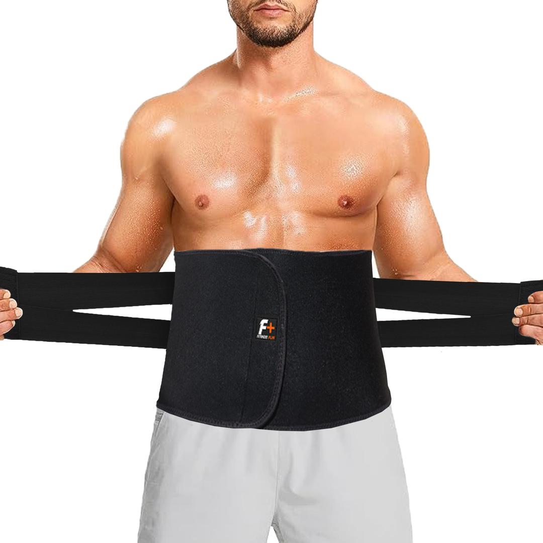 Black Latex Waist Trimmer For Men 3Cm Portable