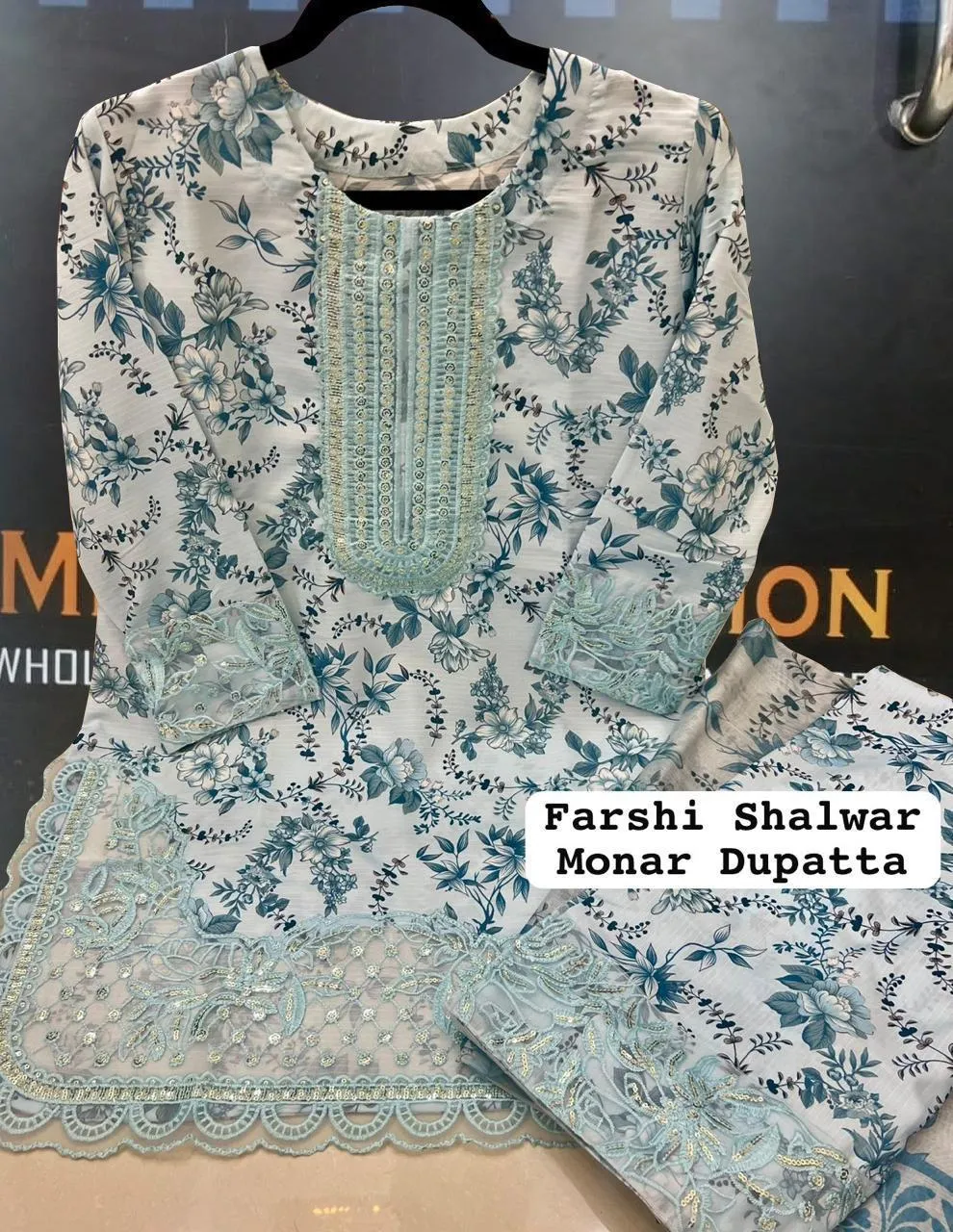 Farshi Shalwar With Monar Dupatta 3Pcs Digital Printed