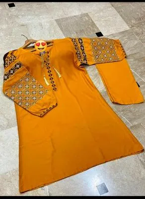Airline Jabla Embroidered Linen Shirt Trouser Set Mes 21-22