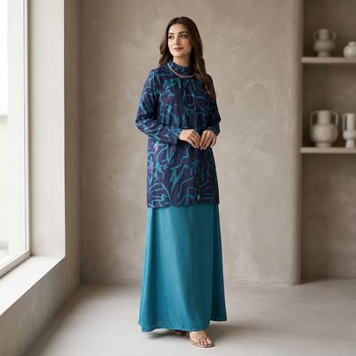 Blue Printed Co-ord Set for Women
