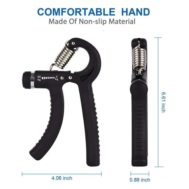 Hand Gripper Adjustable Resistance 10-40Kg Non-Slip Black
