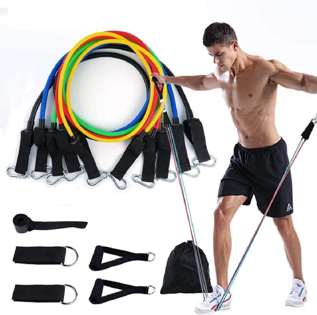 Adjustable Resistance Bands For Home Gym - 11 Pcs Set