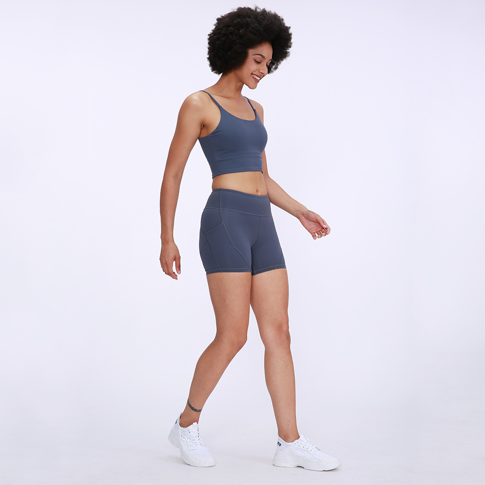 Women High Waist Yoga Shorts Black Tight Sporty Fitness Wear