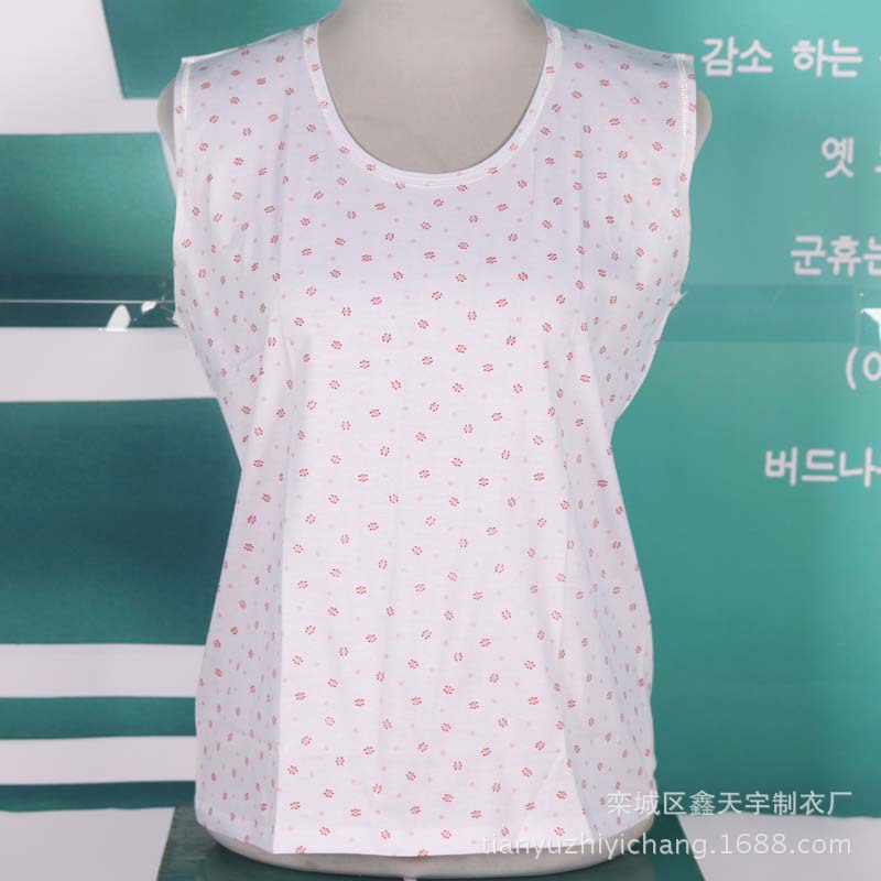 Women Cotton Printed Sleeveless Vest Large