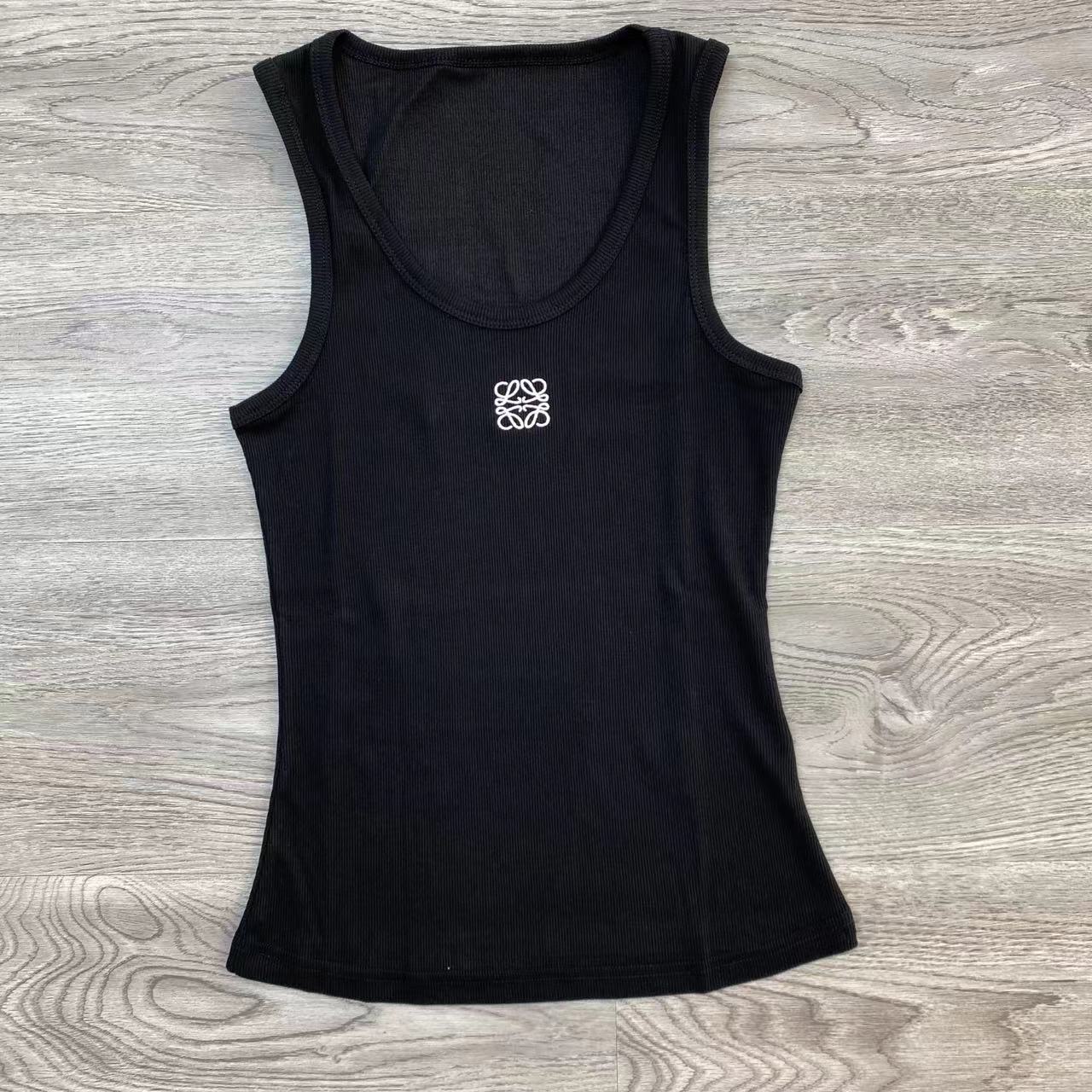 White Embroidered Women's Cotton Sports Vest with Headband