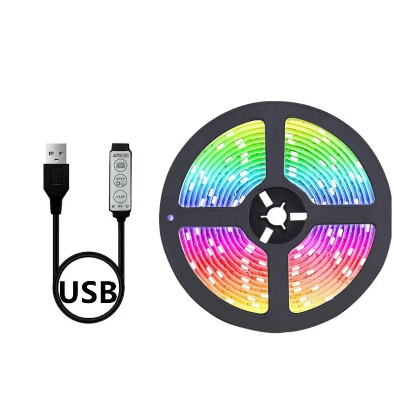 5V Waterproof RGB Dimming LED Strip with Remote Control